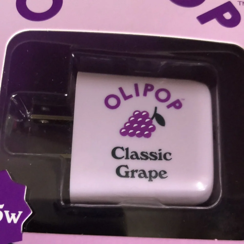 OLIPOP Classic Grape Dual Port Wall Charger - Purple